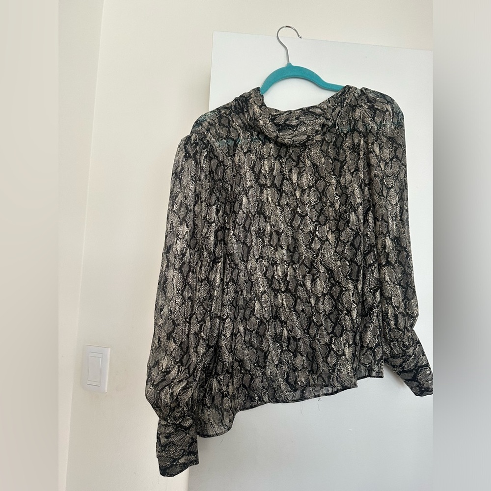 ZARA SNAKESKIN BLOUSE